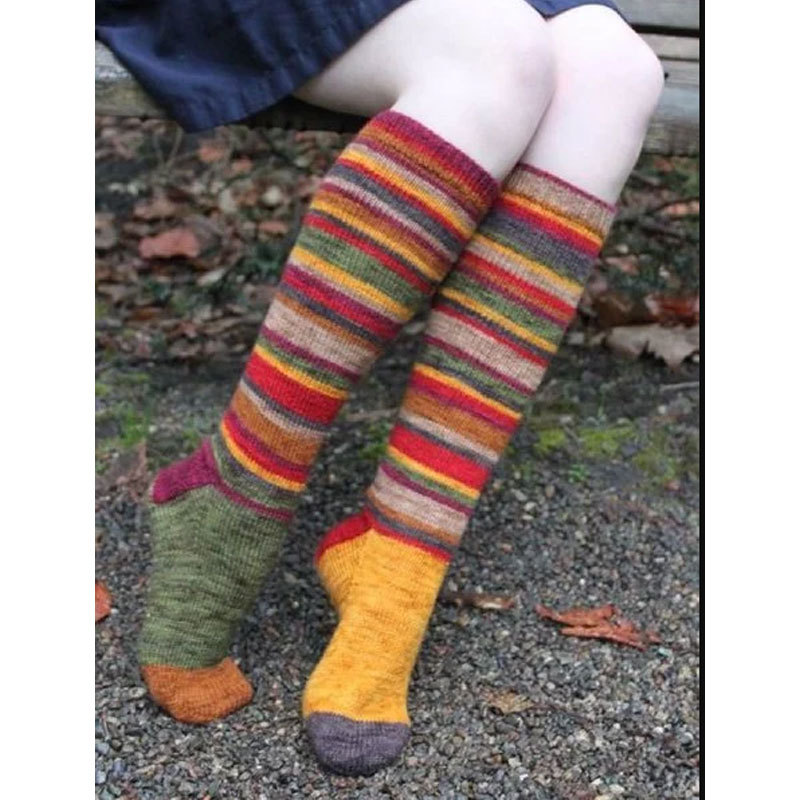 Christmas Stocking Hanging - Calzini natalizi in cotone a righe
