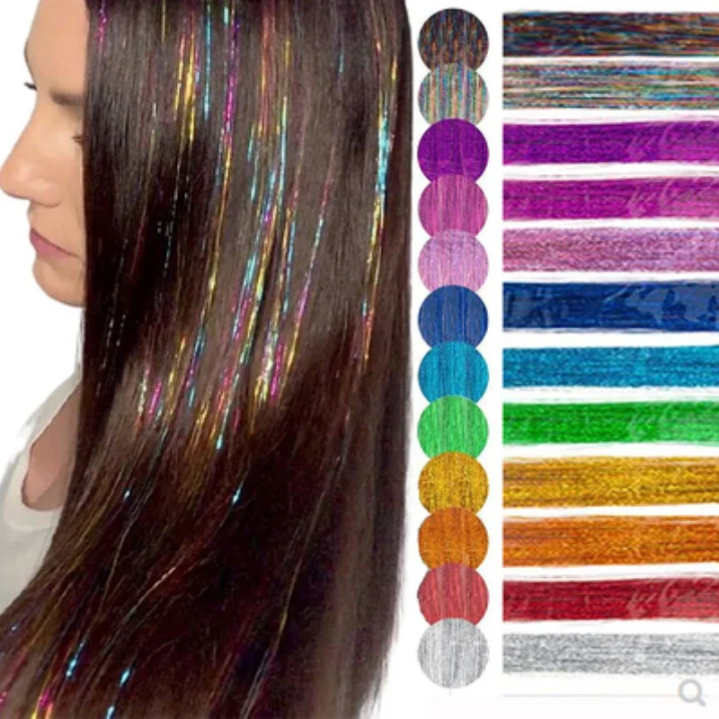 Tinsel Garland Decoration - 93 centimetri Sparkle Capelli Tinsel Arcobaleno