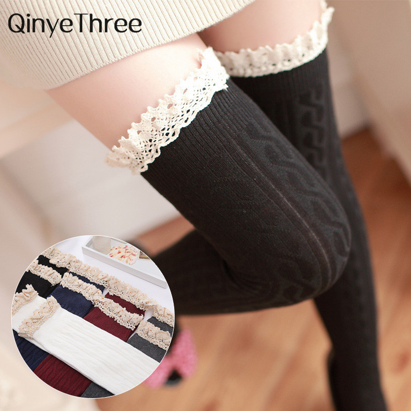 Christmas Stocking Hanging - Chic coscia alta ragazze pizzo decorativo