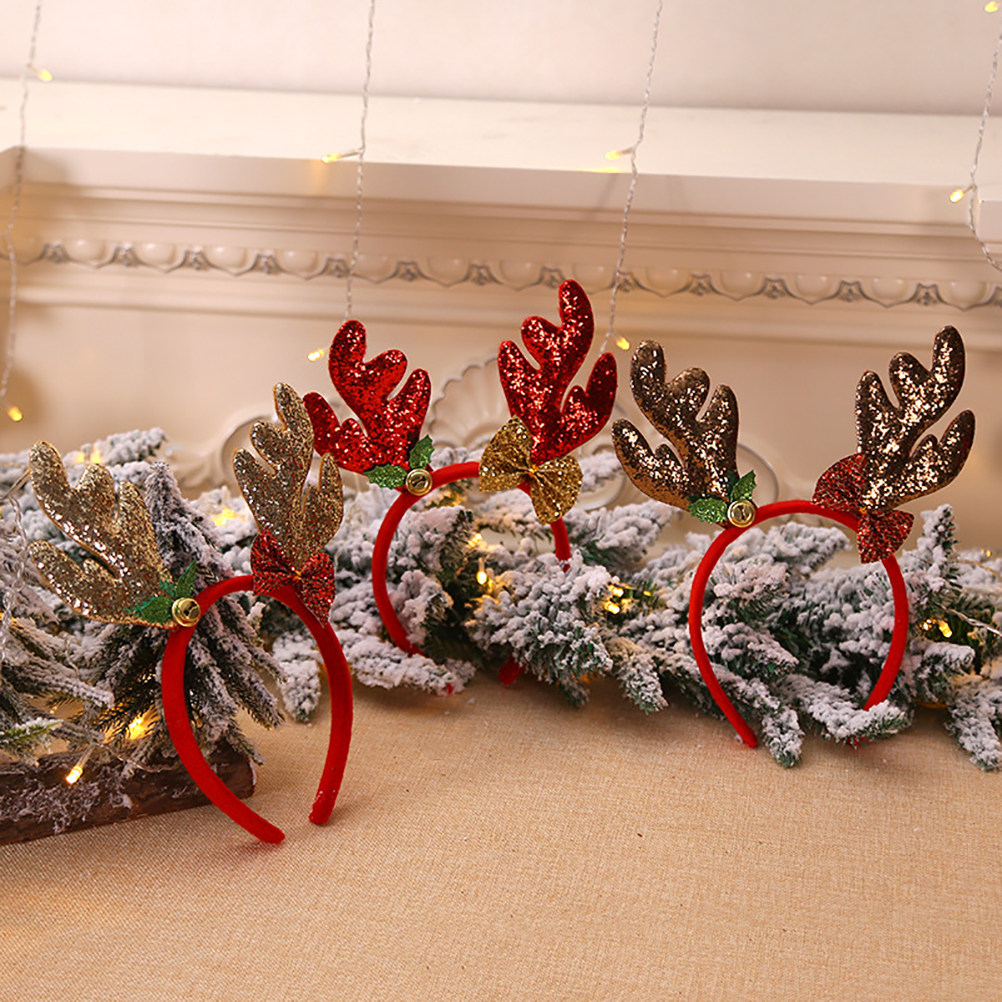 Reindeer Antlers Headband - 3 Pezzi Cerchietti Natalizi con Corna