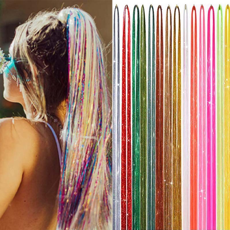 Tinsel Garland Decoration - Fili Metallici Brillanti per Capelli da