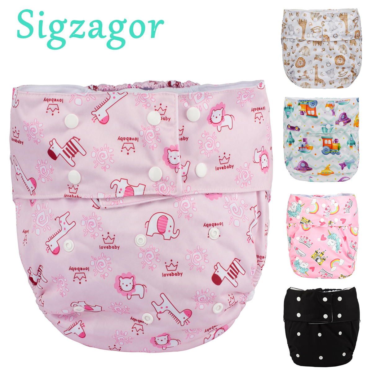 Pampers Diaper Premium Care - [Sigzagor] 1 Pannolino di stoffa per