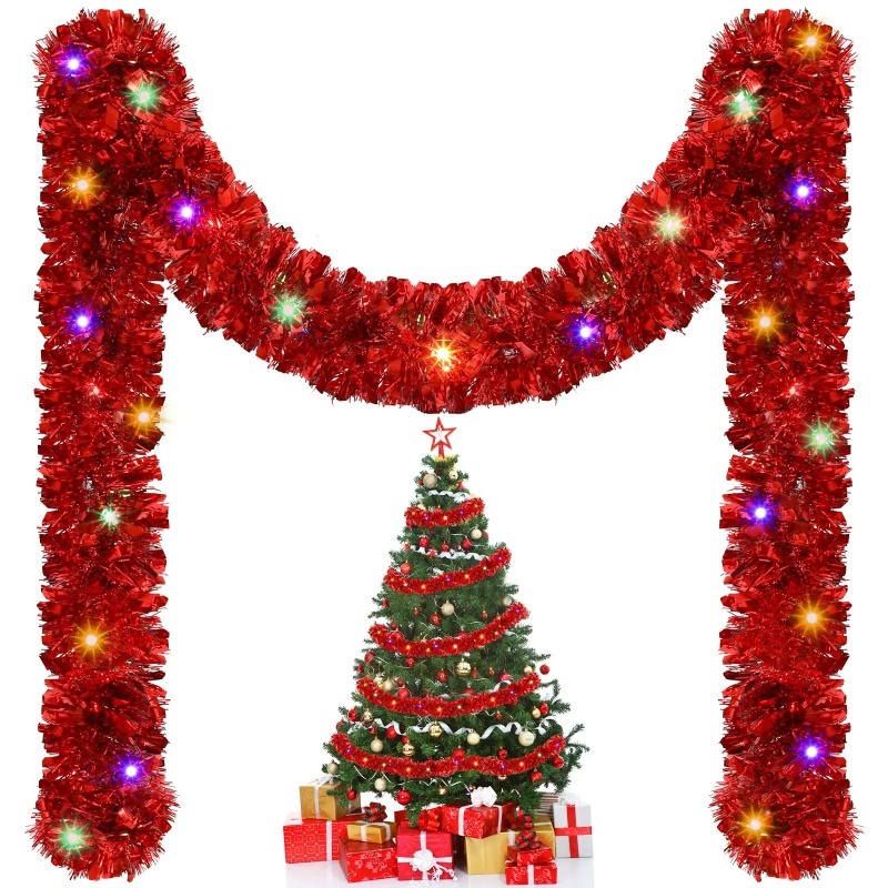 Luci Natalizie a Batteria con  - Tinsel Garland Decoration recensione e prezzo