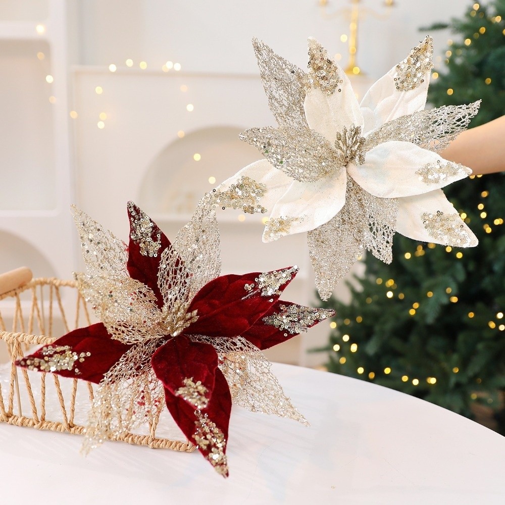 29 cm Fiore di Natale artifici - Christmas Wreath Fake recensione e prezzo