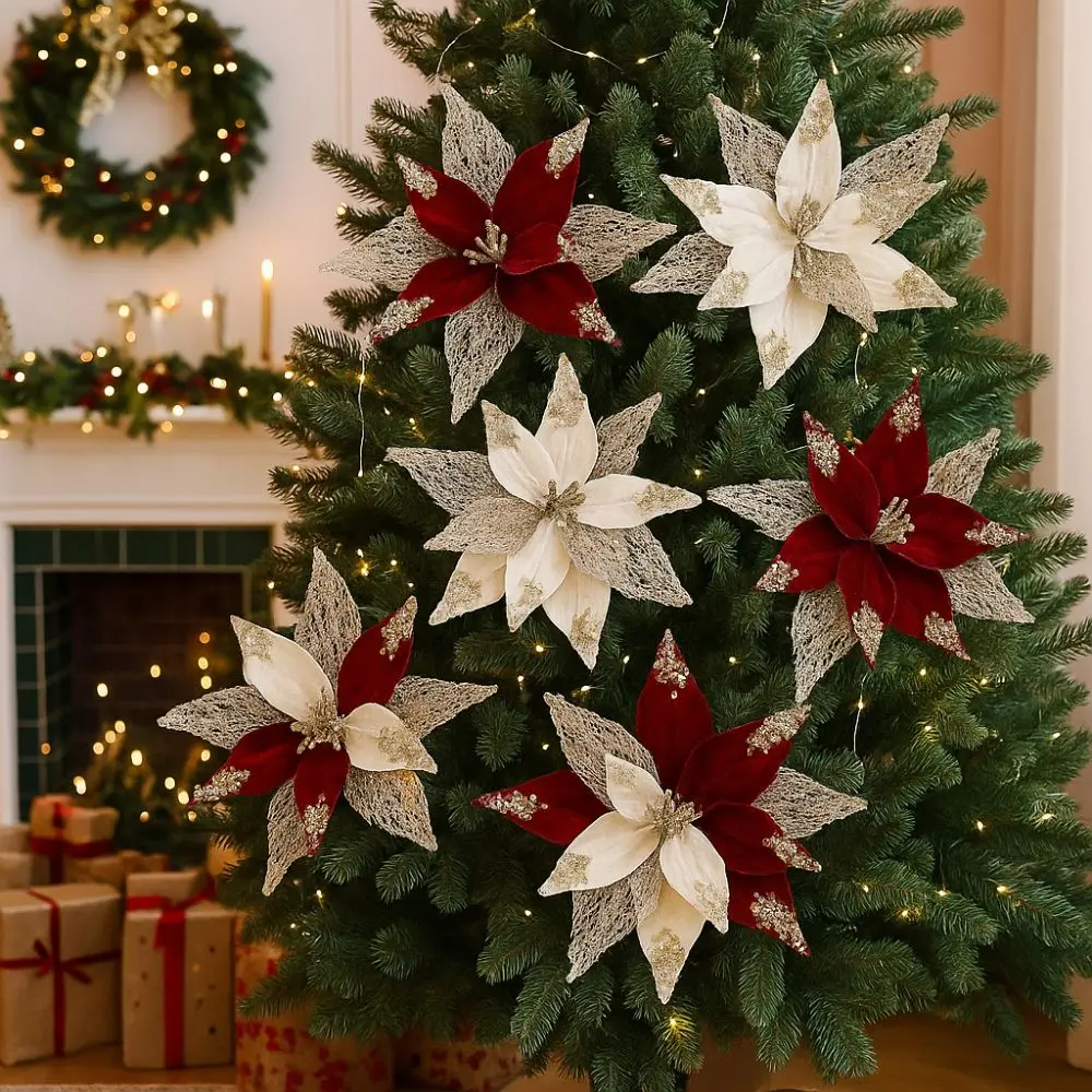 29 cm Fiore di Natale artifici - Christmas Wreath Fake recensione e prezzo