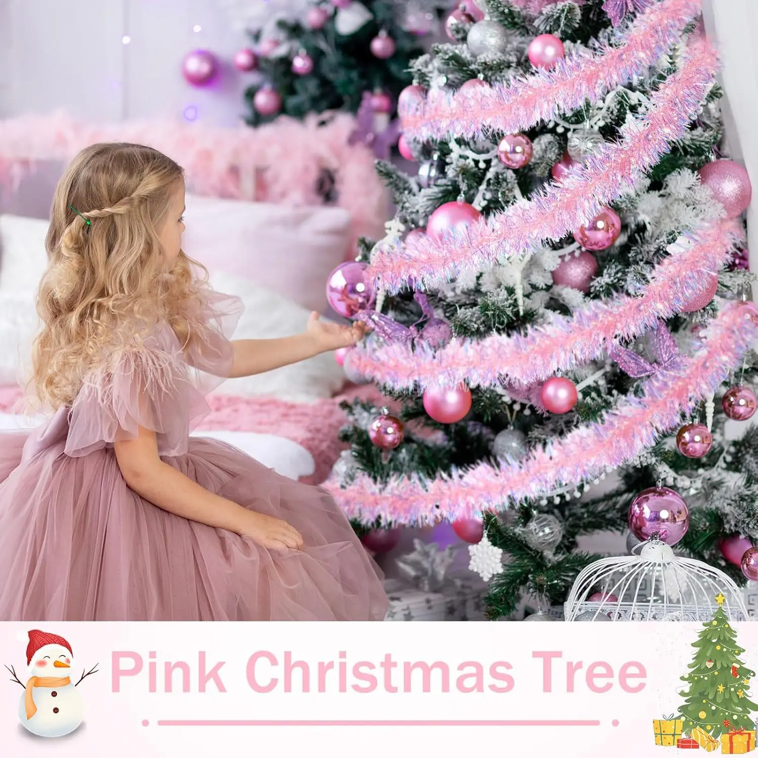 1-10 pezzi ghirlanda di orpell - Tinsel Garland Decoration recensione e prezzo