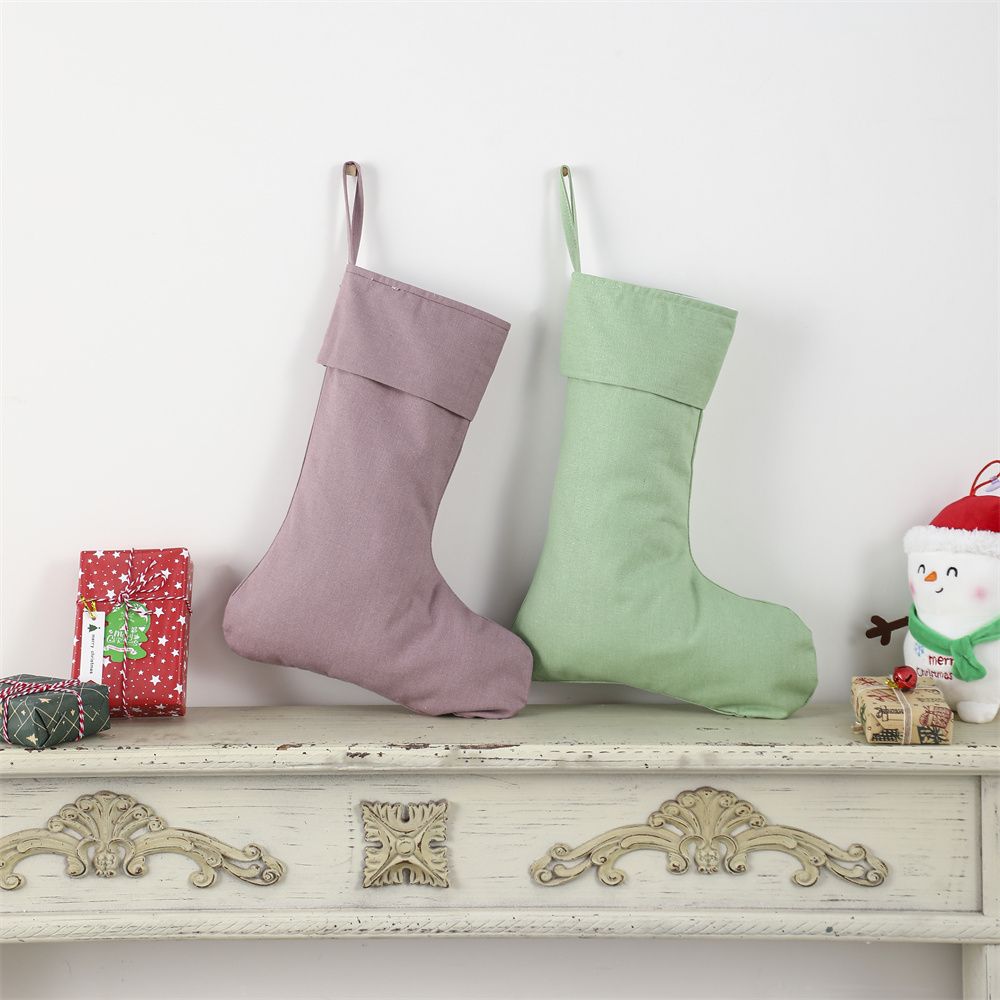 Calza di Natale in Lino Natura - Christmas Stocking Hanging recensione e prezzo