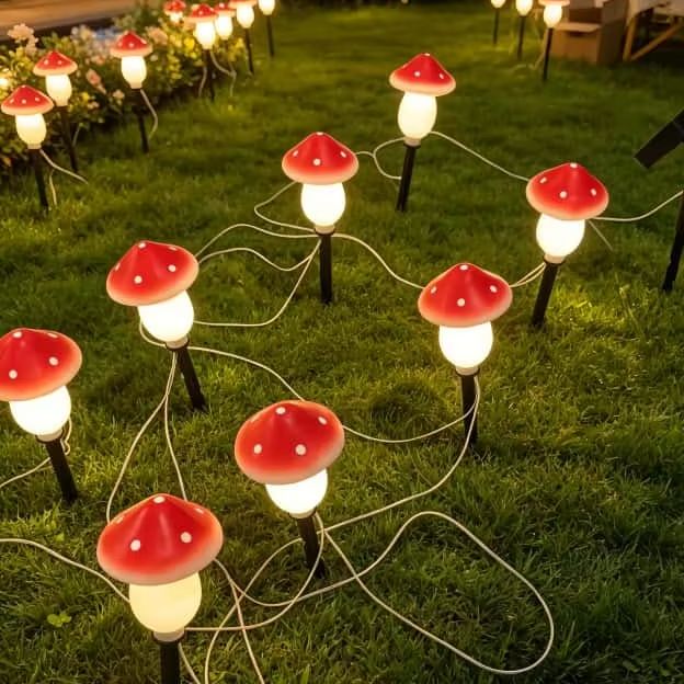 Luci Solari a Forma di Fungo,  - Christmas Lights Outdoor recensione e prezzo